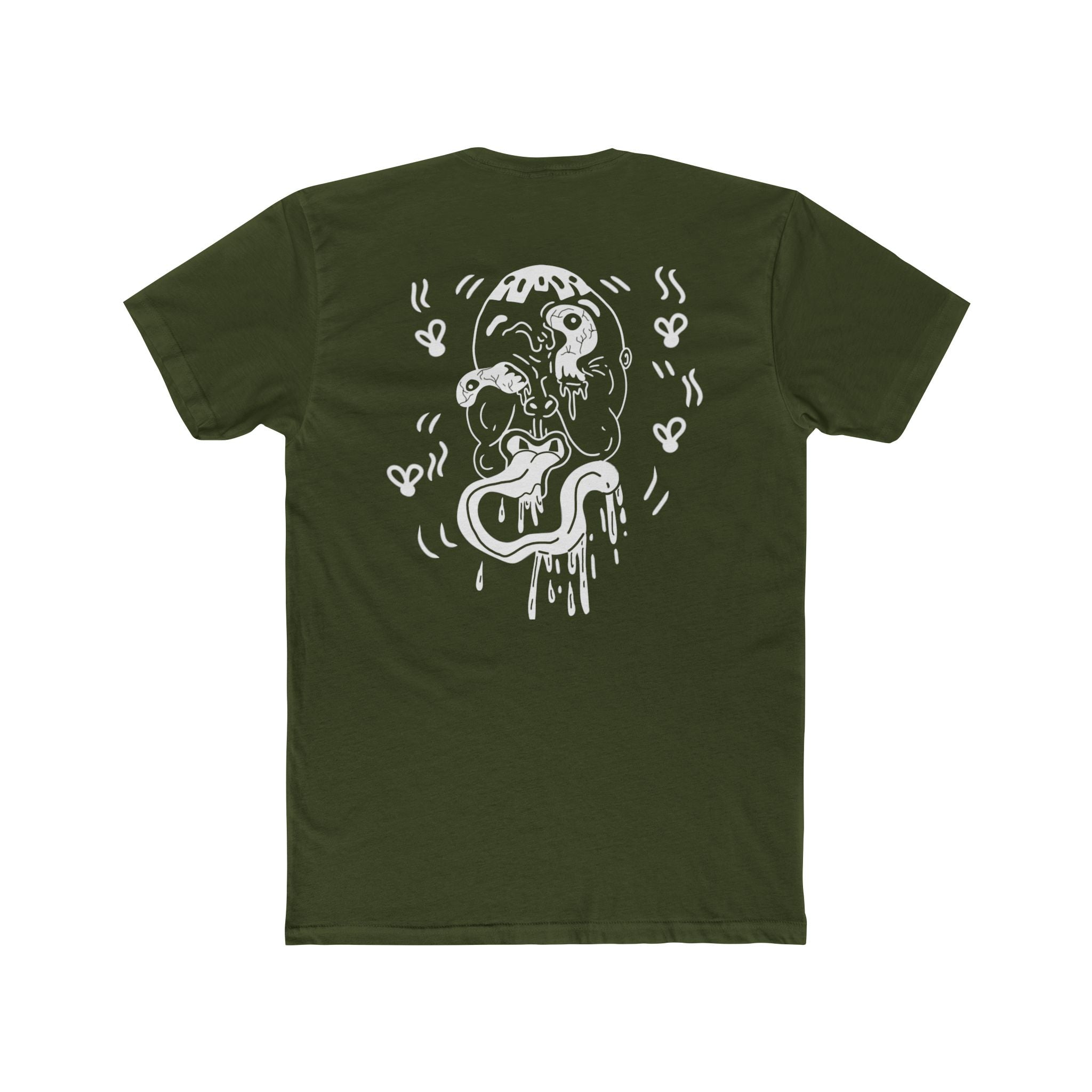 Front and back ugly face expired graphic Tee
