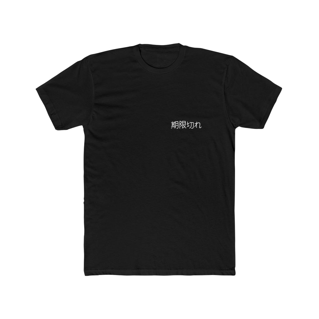 Front and back funny face japanese lettering t shirt